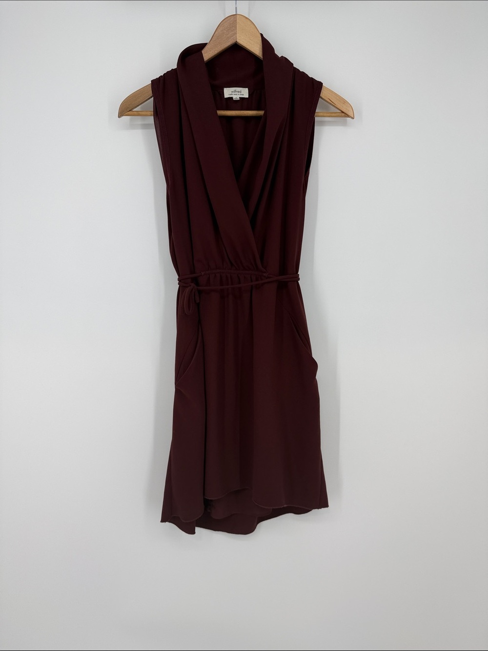 Aritzia Wilfred Sabine Dress Purple Maroon Size Small - Picture 2 of 11
